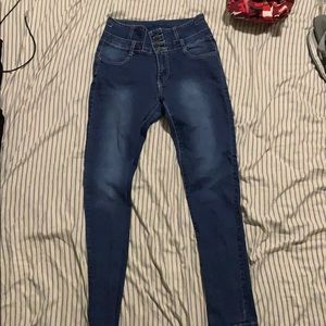 Blue high waisted Jeggings